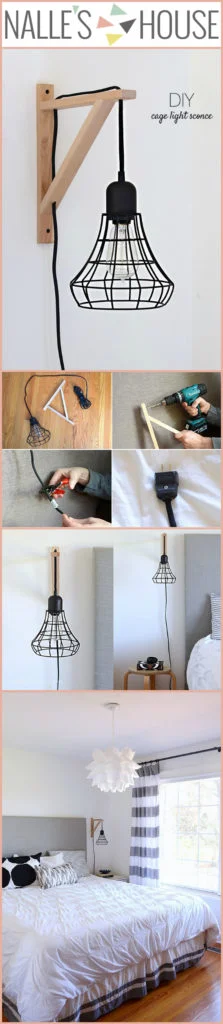 DIY Cage Light Sconces