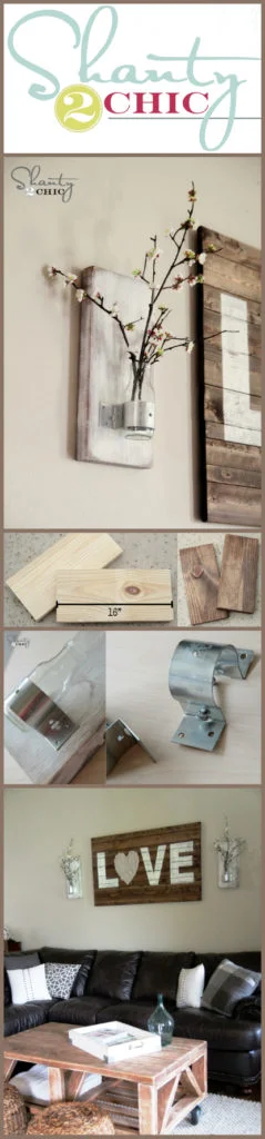 Glass Bottle Wall Vase