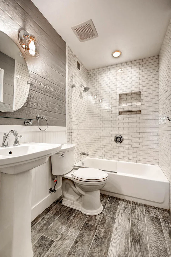 minimalist master tub shower bathroom design