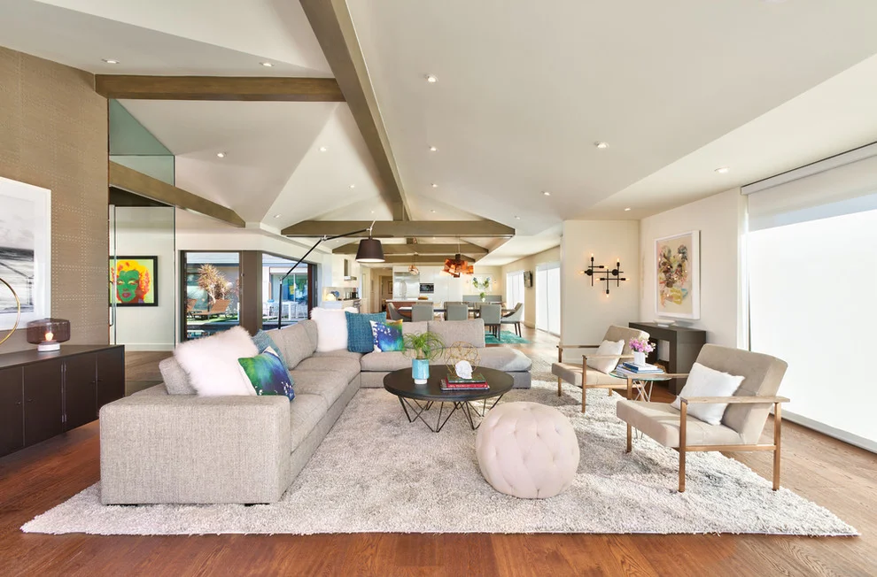 large space modern living room