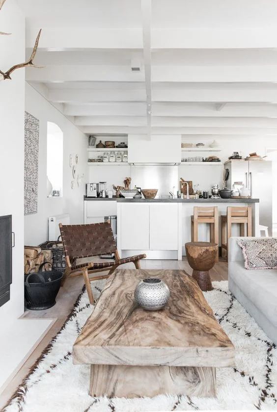 modern rustic living room