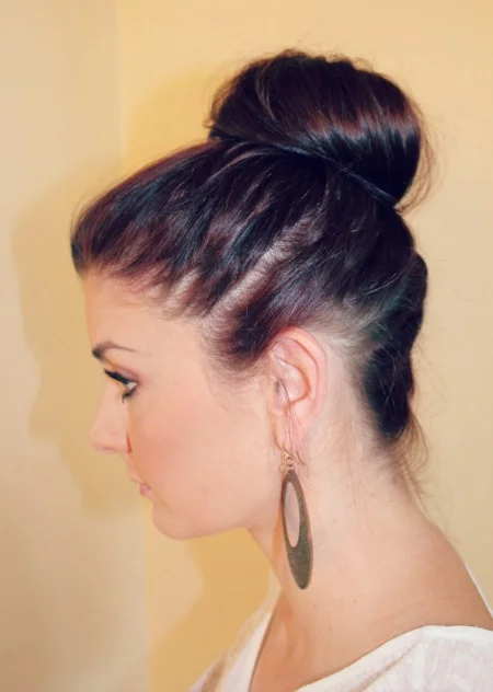 Braided ballerina bun side