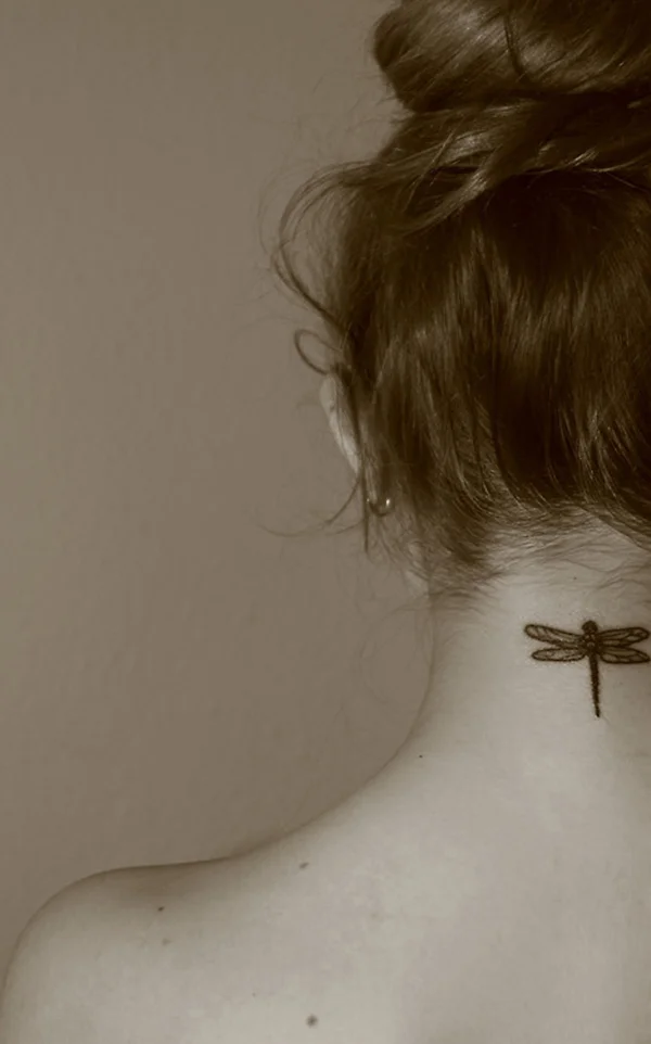 butterfly neck tattoos design
