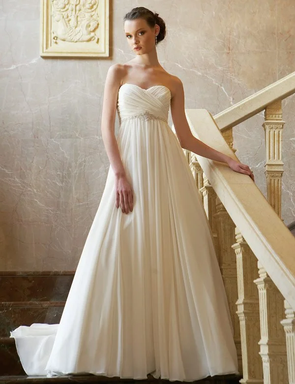 short empire wedding dress