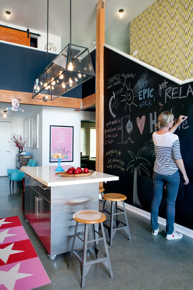 Kitchen Wall Decor Ideas With Chalkboard