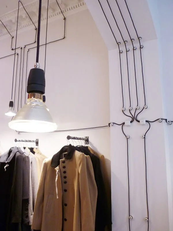 high ceiling shopping magazine cables design