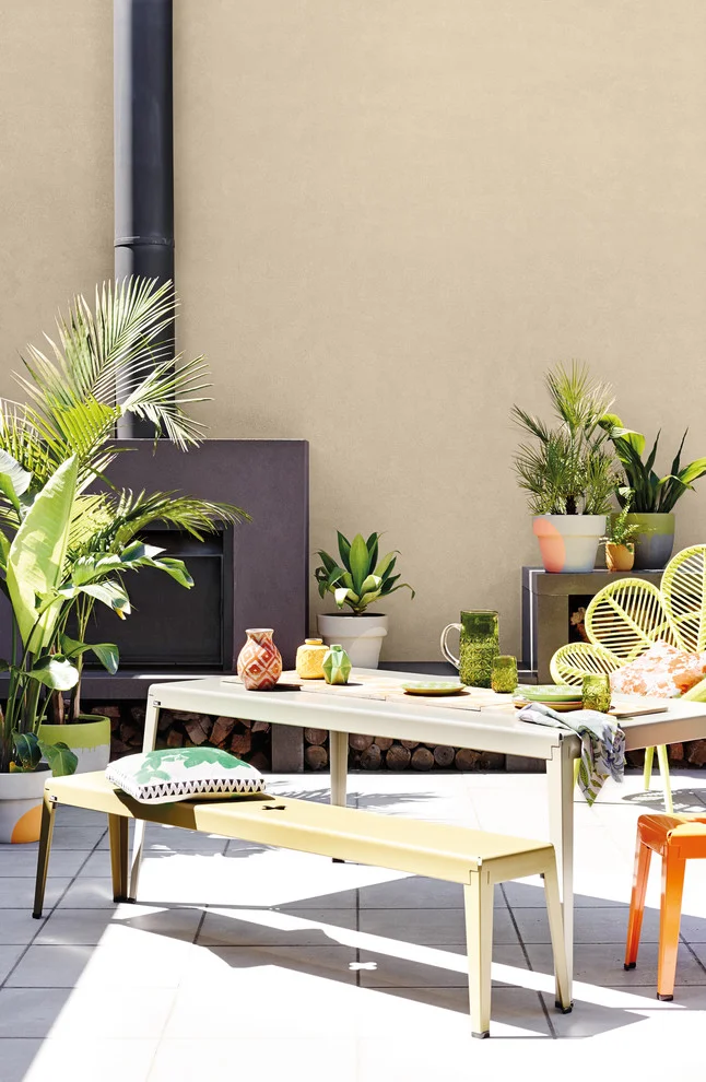 Outdoor Space Design With Fireplace