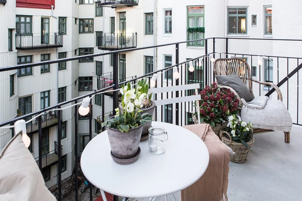 balcony pillows chair bright exterior