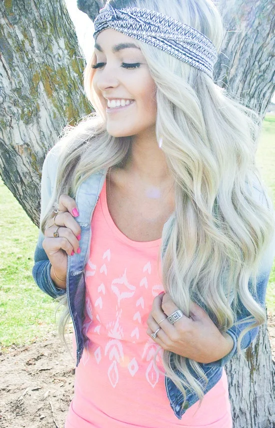headband waves Hairstyle