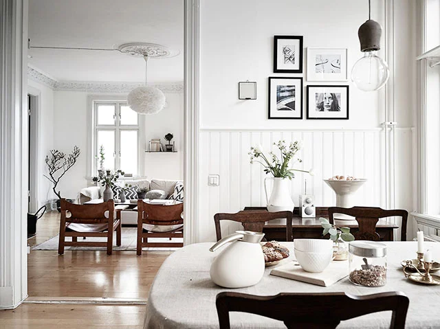 living room and dining room partition design