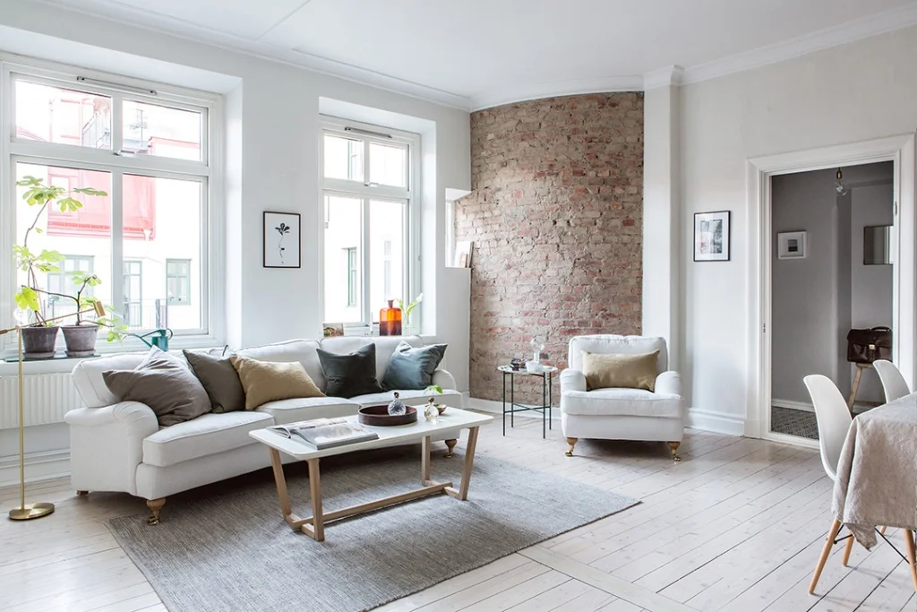living room brick wall ideas