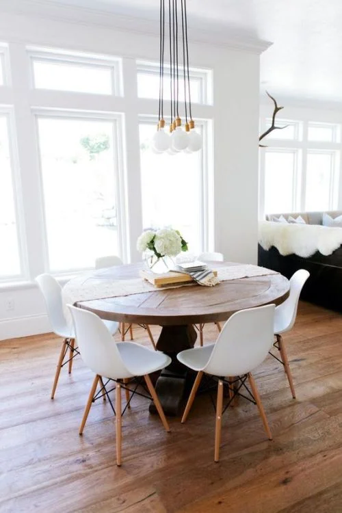 modern round dining table