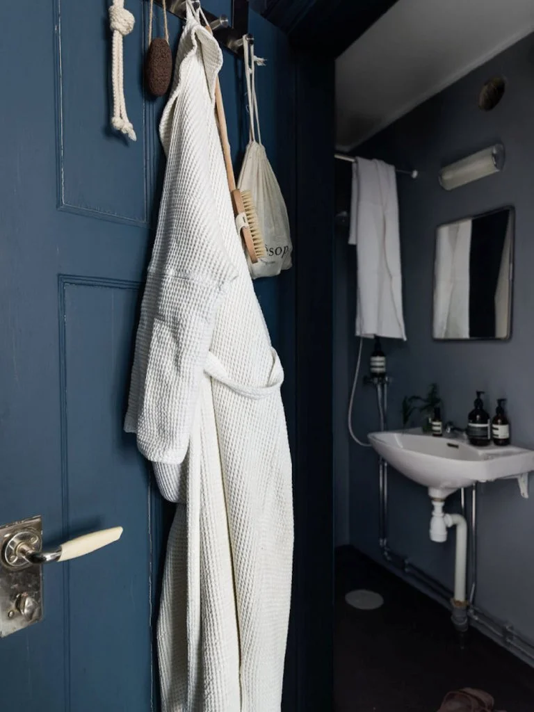 Dark Blue Bathroom