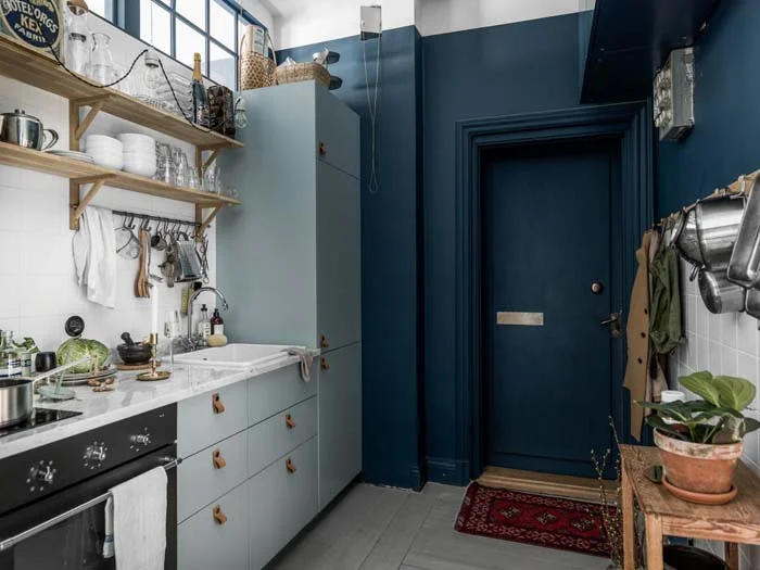 Dark Blue Kitchen Door