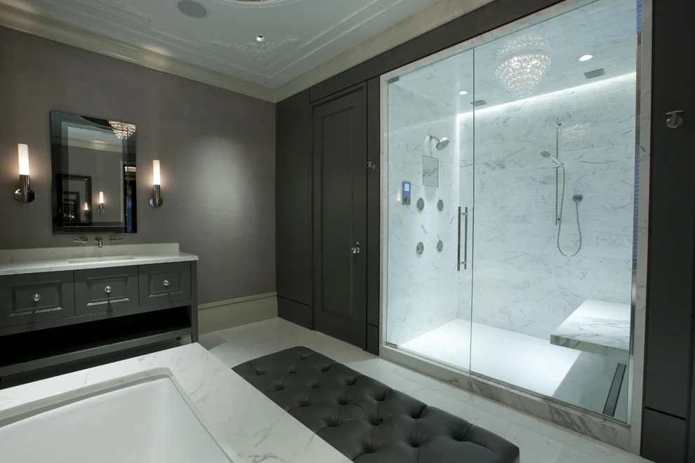 Fog Free mirror contemporary bathroom