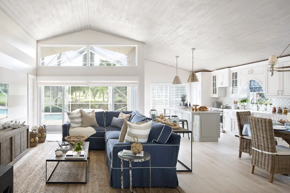 Seaside Cottage beach style living room