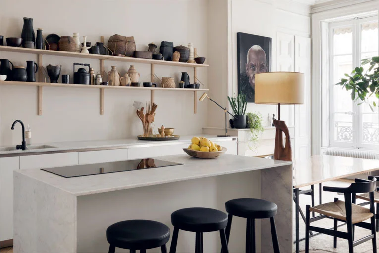 black and white matching kitchen shelves accessories