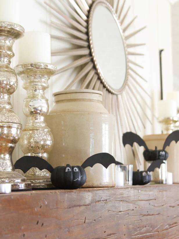 Halloween Pumpkin Bats Craft
