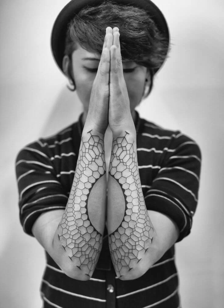 Abstract Lines Inspired Tattoo