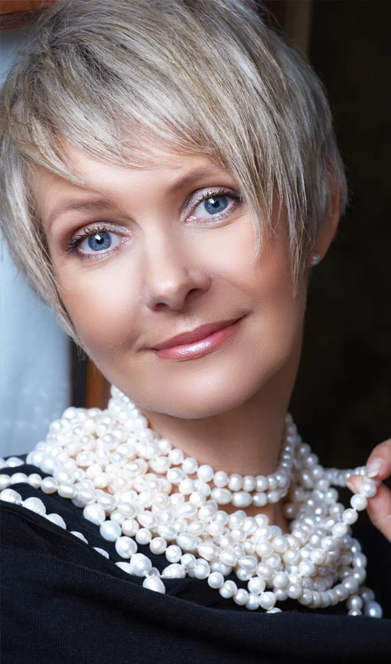 Blond Cropped With Short Bangs