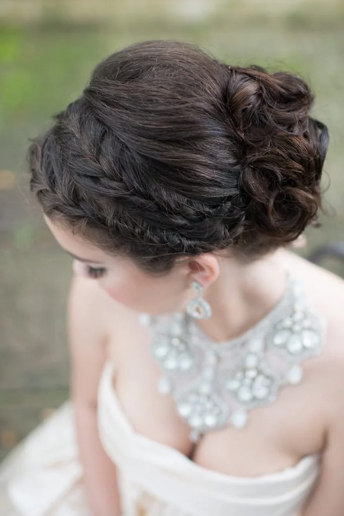 Braided Pinned Updo Black Hair