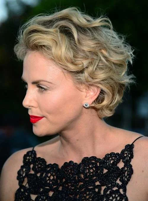 Charlize Theron Short Curly Hair