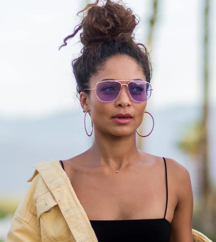Curly High Bun For Festival