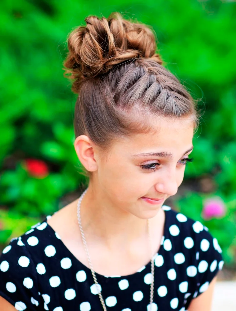 Double French Messy Bun