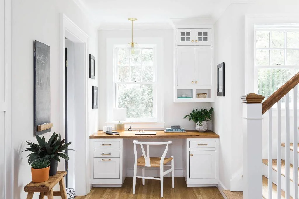 Home Office Design Near Staircase