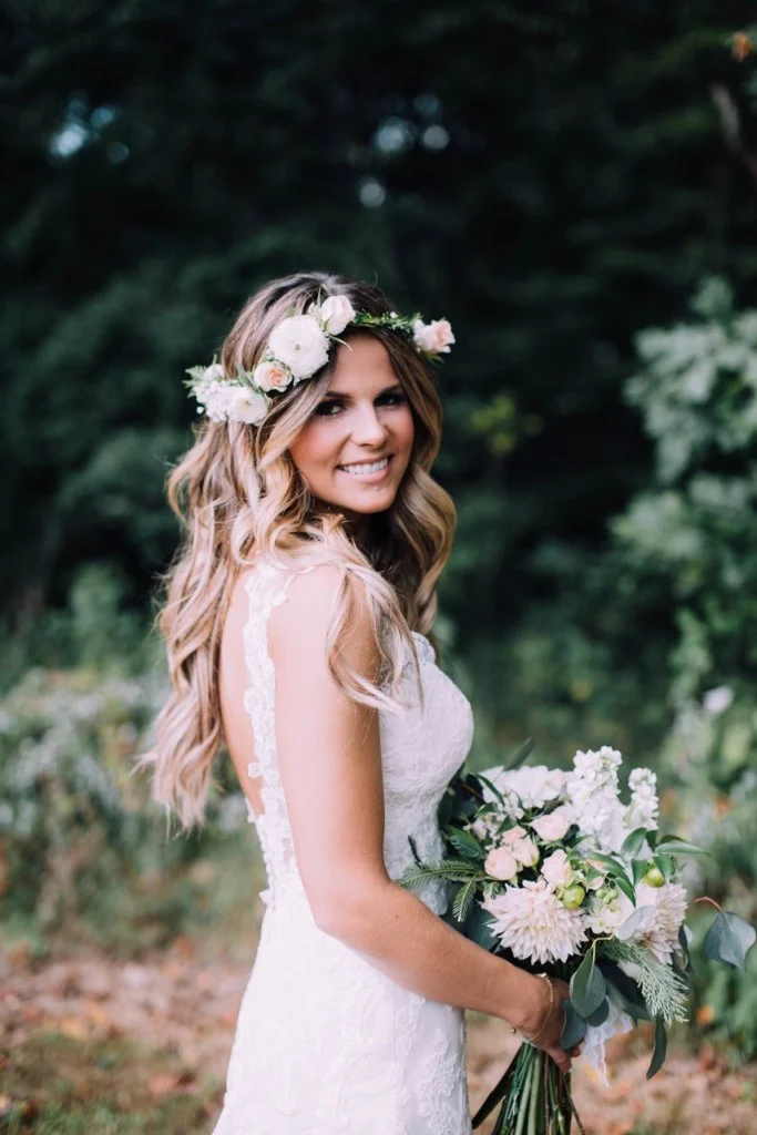 Mermaid Waves With Flower Crown Bohemian Look
