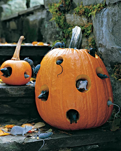 Mice with Halloween Pumpkins