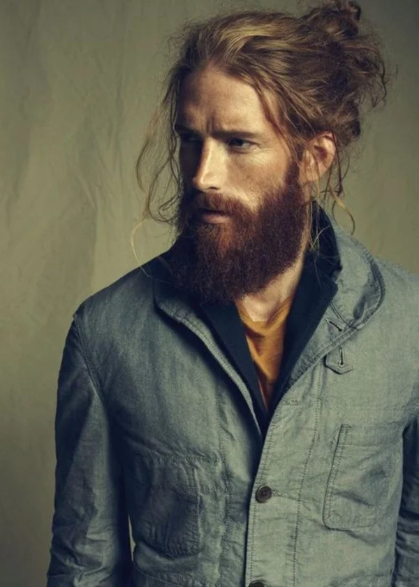 Mid Half-Bun Bohemian Look