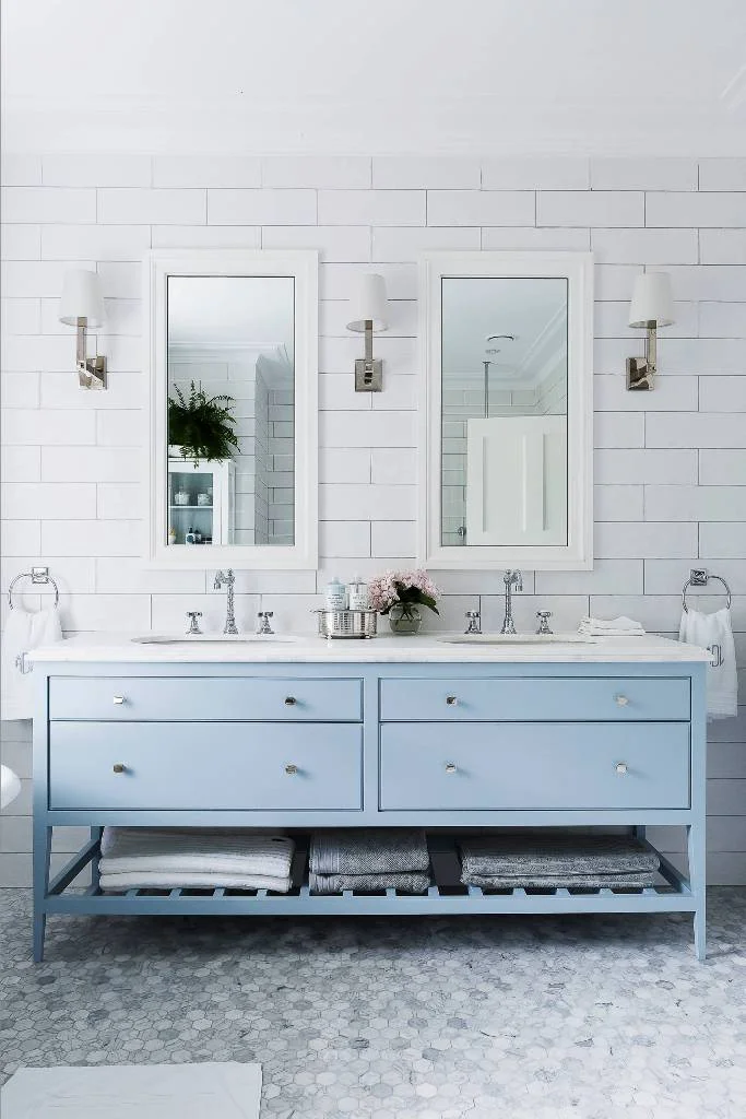 Sky Blue Bathroom Vanity