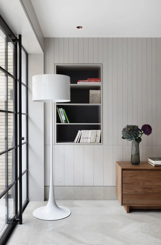 Big White Floor Lamp Bookshelves