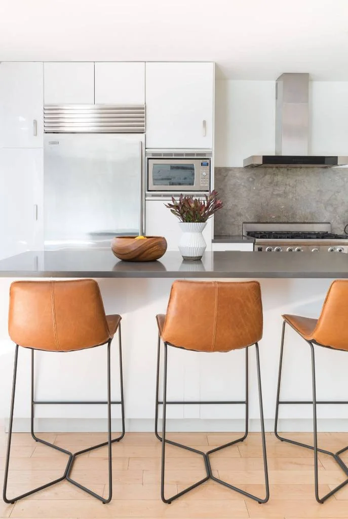 Medium Size Leather Bar Stools