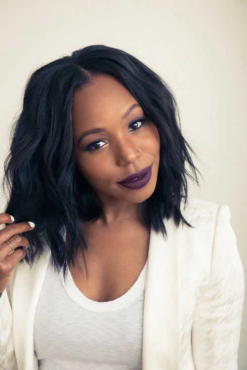 Middle Part Layered For Black Women