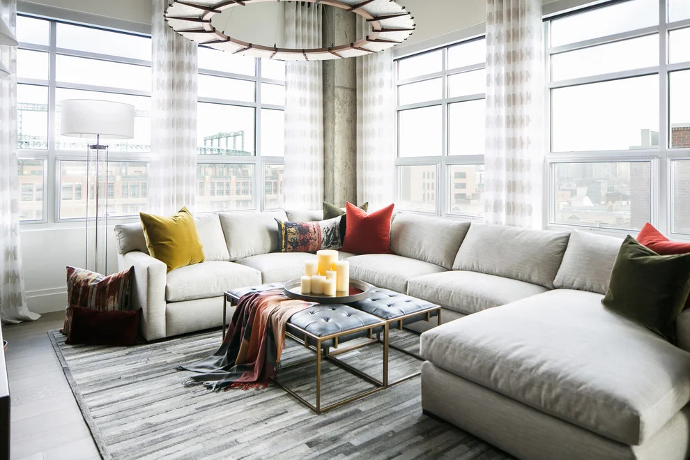 Penthouse Suite Industrial Living Room