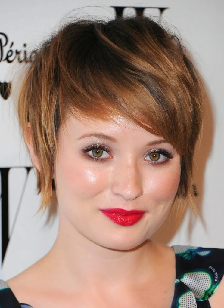 Round Face Fine Highlight Haircuts