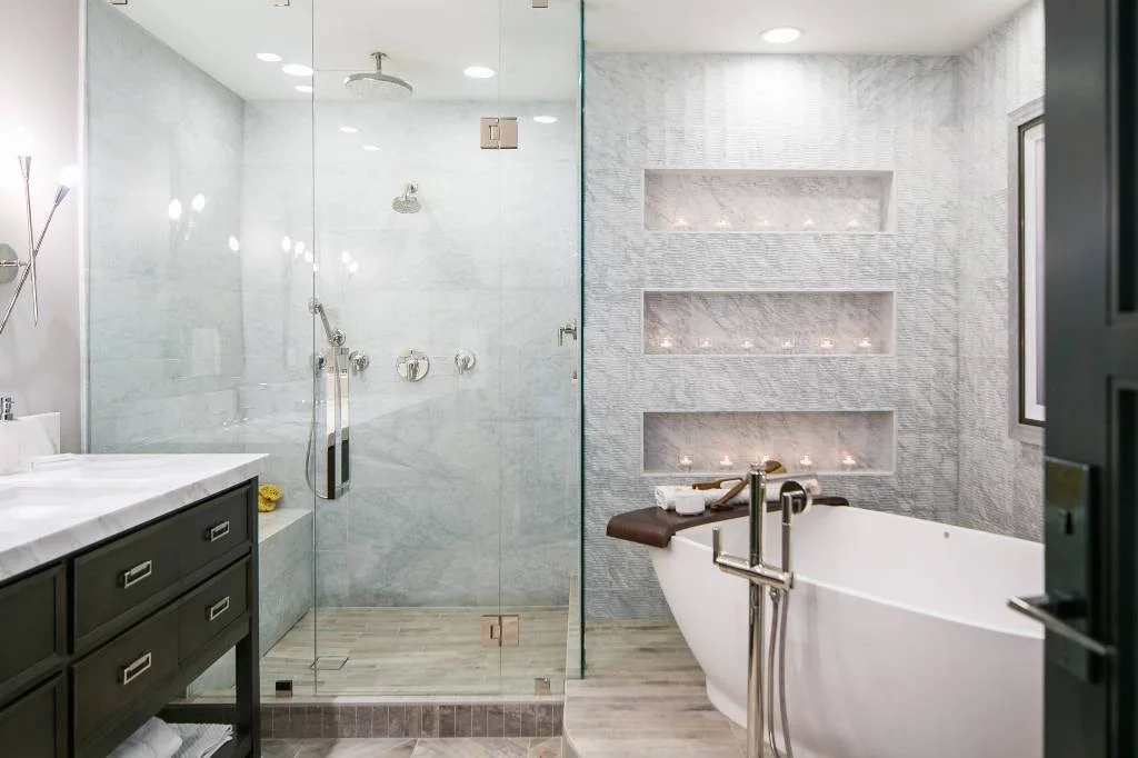 Simple Large Bathroom