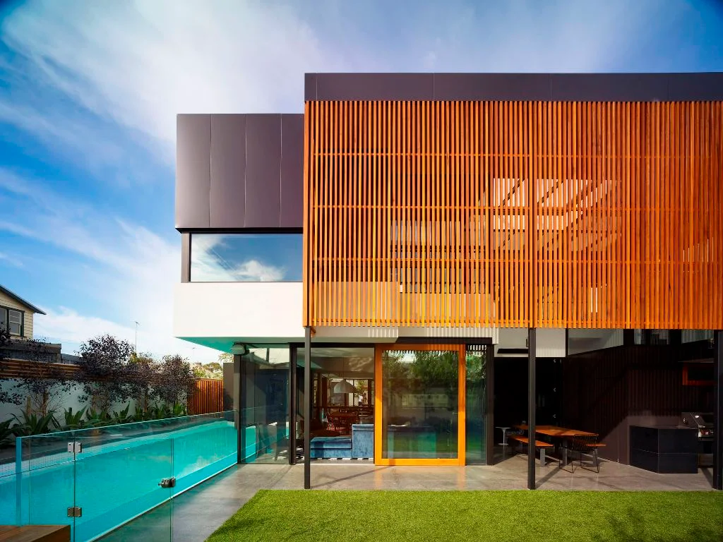 Trendy Mixed Siding Exterior Home Design