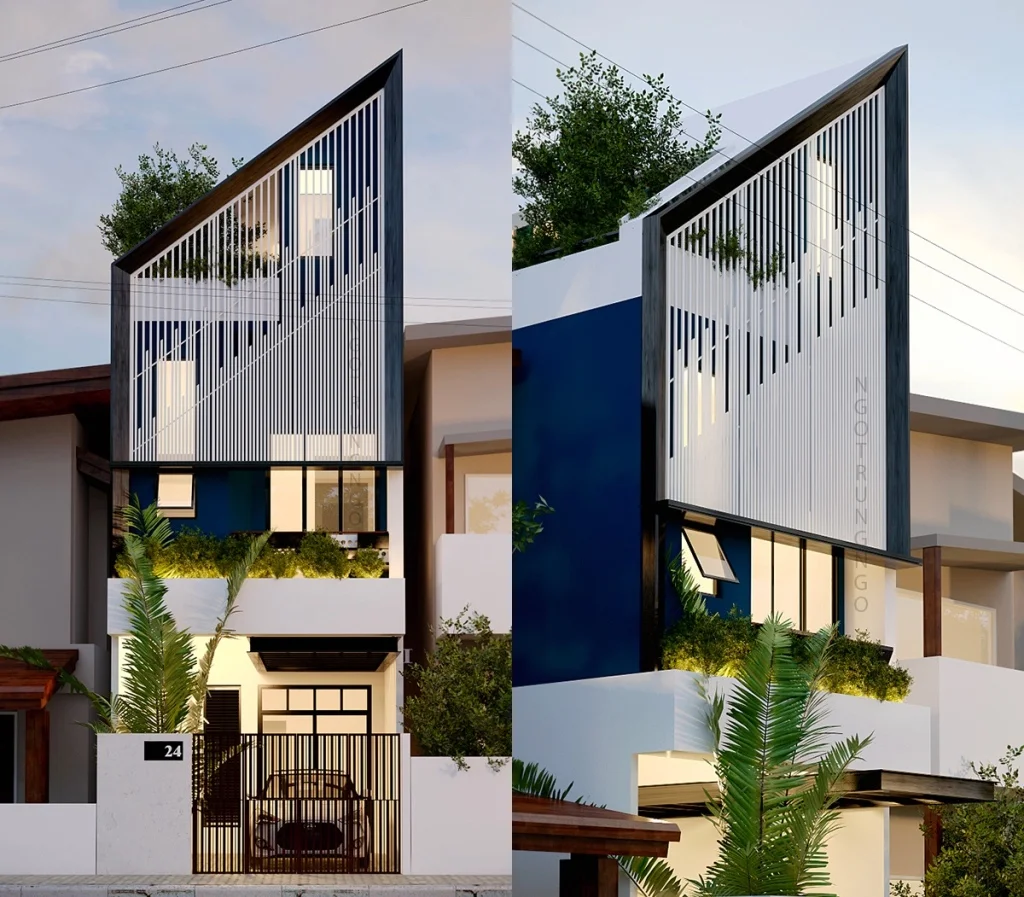 Triangular Window Modern House