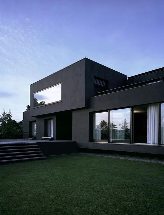 Beautiful Dark Exterior with Big Window