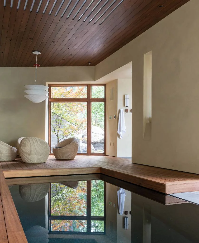 Beautiful Teak Deck Japanese-style Swimming Pool