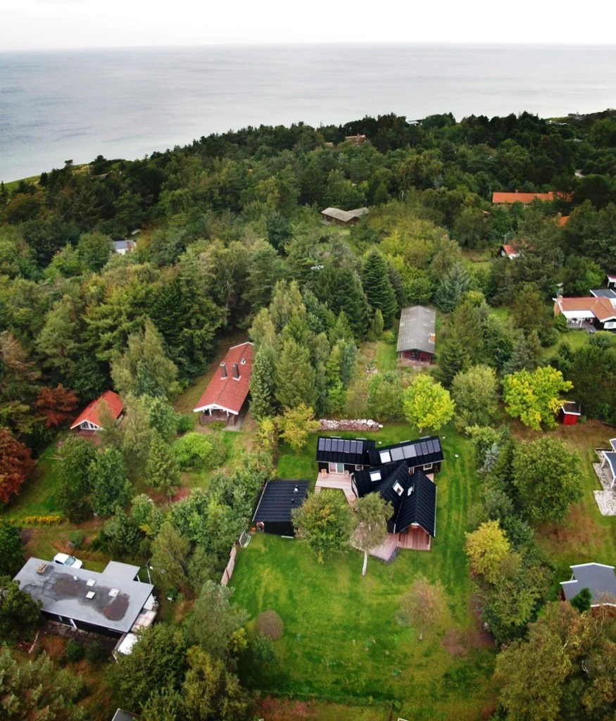 Black House Exterior Design Bird View