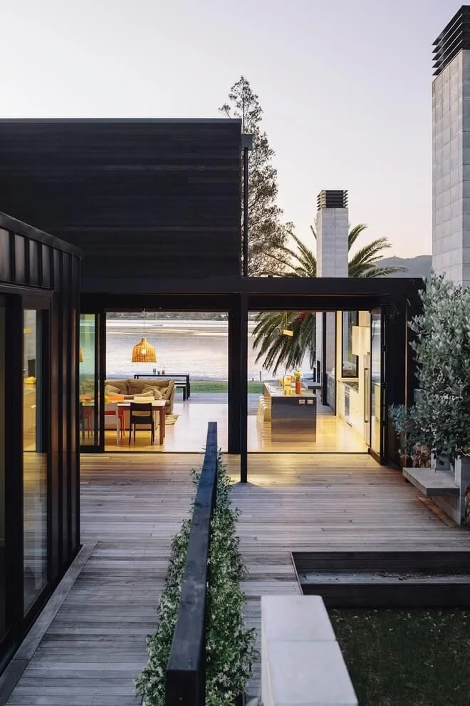 Black Modern Beach House in Sweden