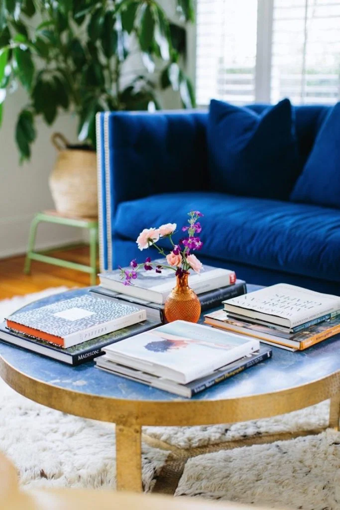 Blue Velvet Sofa