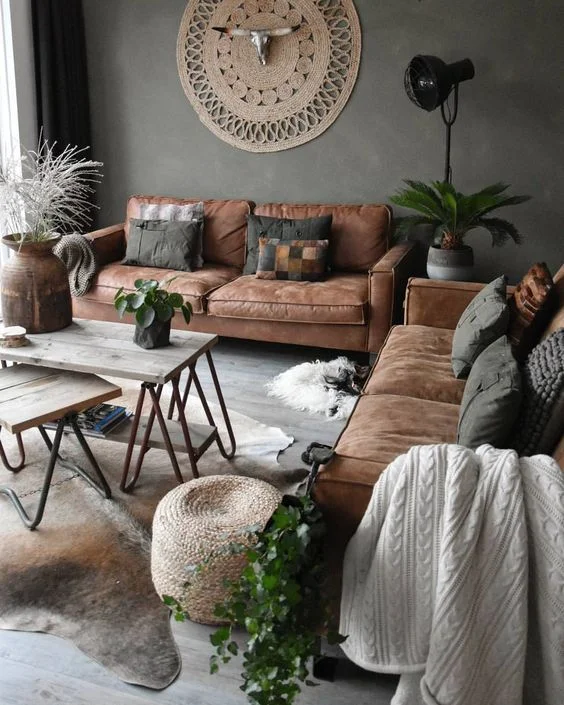 Dark Bohemian Living Room