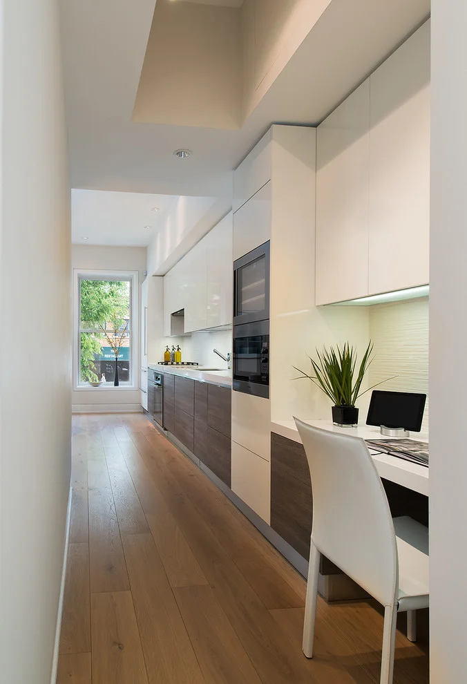 Kitchen and Home Office Together