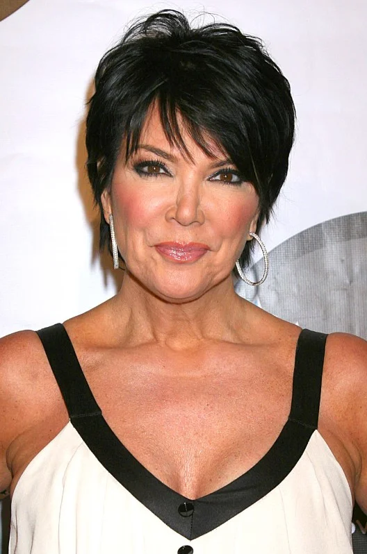 Kris Jenner Short Black Pixie Cut