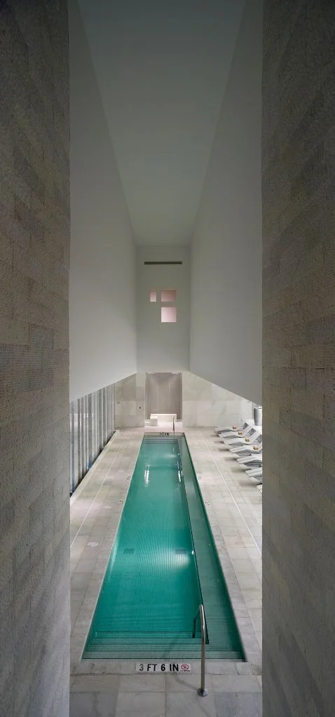Long Narrow High Ceiling Swimming Pool